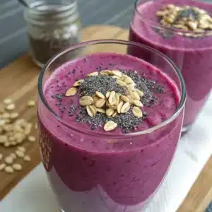 Oatzempic Smoothie Recipe for Natural Weight Loss: Easy & Effective Guide 6 Oatzempic smoothie recipe in glass with chia and oats