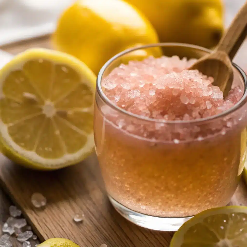 pink-himalayan-salt-lemon-remedy Pink Himalayan salt in a glass with lemon for natural respiratory support
