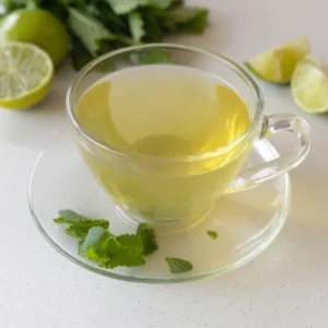 How to Make Lemon Balm Drink for Weight Loss (Easy & Effective) 1 Make lemon balm drink for weight loss in a clear cup with fresh lime